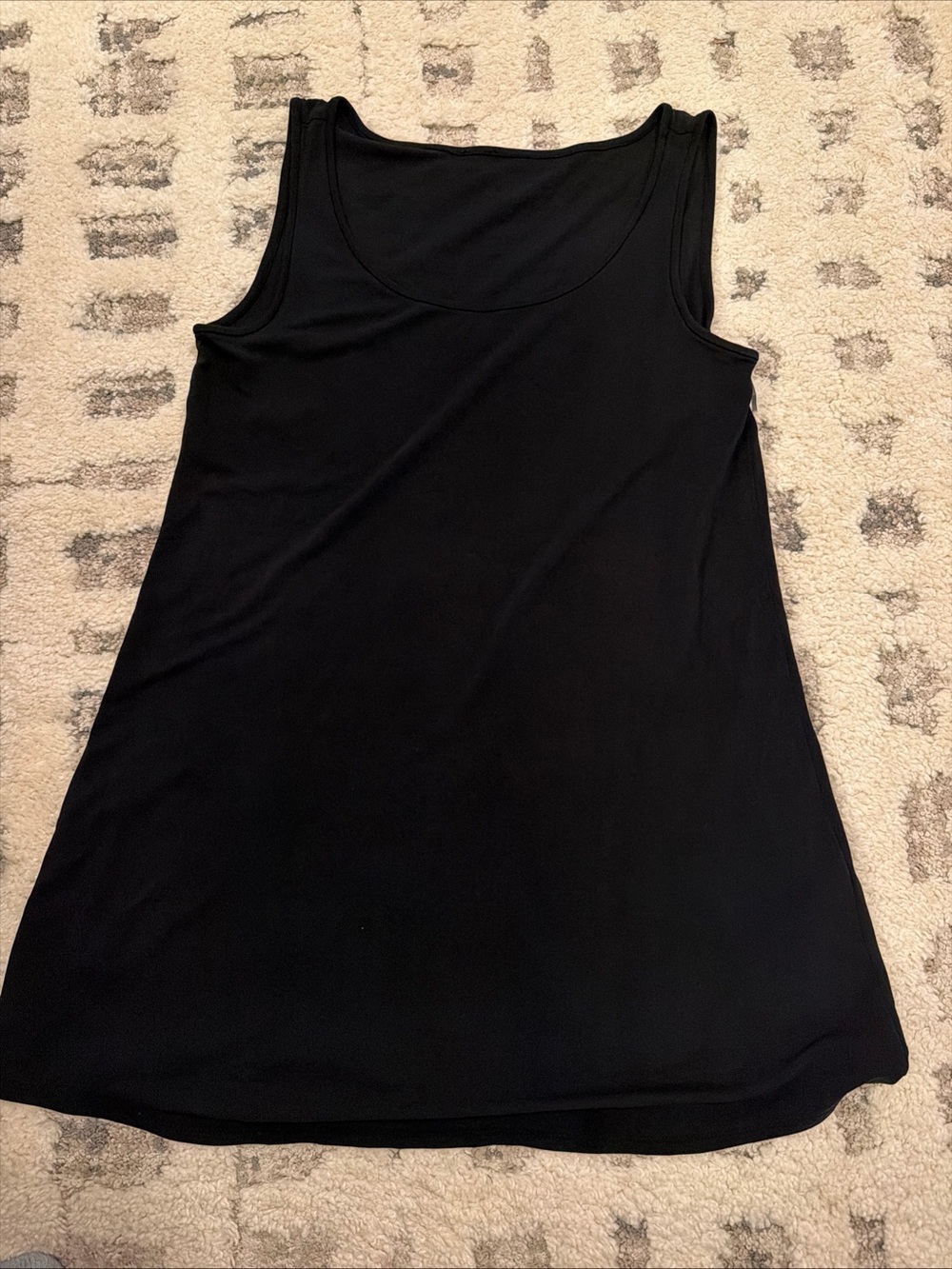 Eileen Fisher Black Scoop Neck Tank Tunic